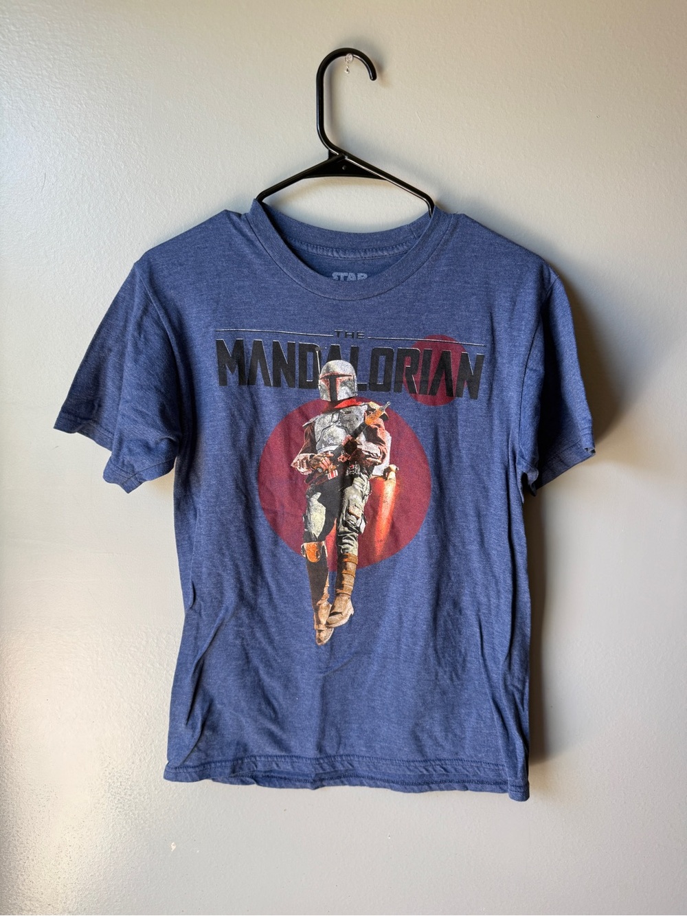 The Mandalorian Star Wars Graphic Tee Blue Youth Small